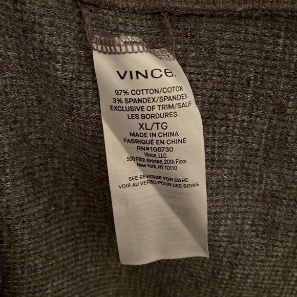 VINCE | Men’s Gray Waffle Knit Long Sleeve Sweater Top Size XL - Picture 6 of 6